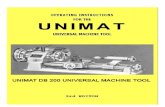 Unimat MUNIMAT MACHINE TOOL 3RD EDITIONachine Tool 3rd Edition