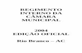 Regimento Interno - Camara Municipal de Rio Branco