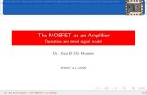 The MOSFET as an Amplifier