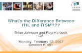 Itil and Itsm