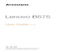 Lenovo B575 User Guide V1.0 (English)