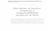 Del Dicho Al Hecho Responsabilidad Social en El Perú