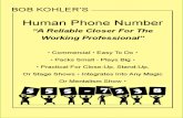 4746.Human Phone Number by Bob Kohler 电话号码预言书籍