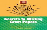 General Knowlwdge Secrets to Writing Great Papers (Study Smart Series)