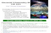 Chemistry 223 Equilibrium Lecture