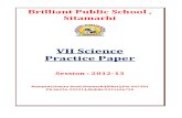 VII Science C.B.S.E. Practice Paper