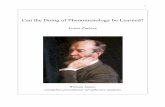 Lester Embree, Can the Doing of Phenomenology be Learned?