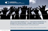 Accountability, Transparency, Participation, and Inclusion: A New Development Consensus?