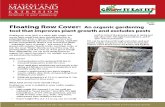 Floating Row Cover - An Organic Gardening Tool that Improves Plant Growth & Excludes Pests - Part 2; Gardening Guidebook for  Maryland