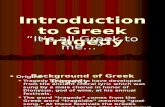 Introduction to a Greek Tragedy