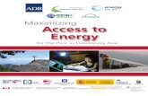Maximizing Access Energy Poor Developing Asia