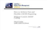 How to Achieve Fast and Flexible LISSIS Reporting Without Custom ABAP Coding