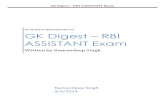 RBI Assistant GK Digest