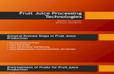 Fruit Juice Processing Technologies