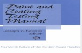 Paint and Coating Testing Manual [MNL 17] (14th Ed. of the Gardner-Sward Hbk.) - J. Koleske (ASTM, 1995) WW