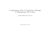 Lighting for Clothing Shop Changing Rooms