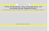 Eurachem - The Fitness for Purpose of Analytical Methods