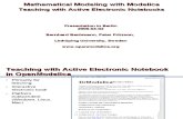 Teaching Modelica With Electronic Notebooks