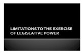 Limitations Legislative Process