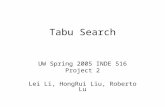 TabuSearch Example Minimum Spanning Tree