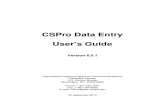 CSPro Data Entry