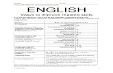 English Topic - Ways to Improve Reading Skills