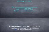 00 Program Orientation