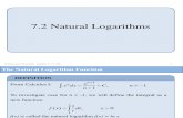 7.2 Natural Logarithms