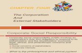 the corporation and external stakeholders
