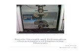 Tensile Strength and Deformation Characteristics of Engineering Materials