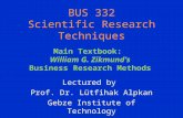 Bus 332 Scientific Research Techniques Ch9!10!11 12