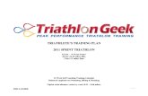 Triathlon Geek Sprint Distance Triathlon Training Plan