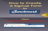 How to Create a Signup Form in Benchmark