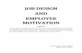 JOB DESIGN  AND  EMPLOYEE MOTIVATION