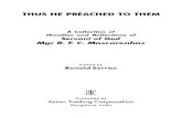 Thus He Preached to Them- Sermons of Msgr RFC Mascarenhas