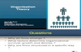 Organization Theory(Organization Ecology, Organization Economics, Institutional)