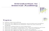 Introduction to Internal Auditing