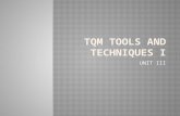 Unit III Tqm Tools and Techniques I