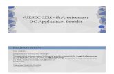 AIESEC SZU 5th Annivesary Application Booklet