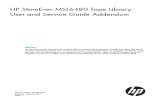 HP StoreEver MSL6480 Tape Library User and Service Guide - c03951924