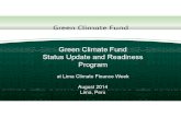 Green Climate Fund Status Update and Readiness Program