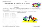 Everyday Shapes Third Grade Reading Comprehension Worksheets