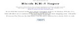 Ricoh kr-5 Super Manual