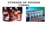 Storage of Dosage Forms