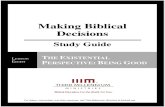 Making Biblical Decisions - Lesson 8 - Study Guide