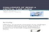 Challenges of Being a Critical Care Nurse