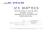 Maintenance Manual 21 KPTO