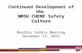NMSU CHME Safety meeting 12/13/2013