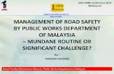 Management of Road Safety By Public Works Department of Malaysia