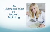 Introduction to Report Writing